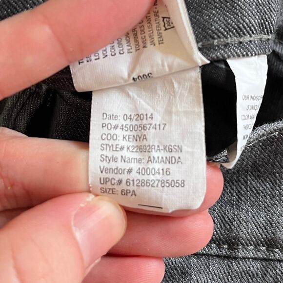 Gloria Vanderbilt Women Amanda Classic Jeans 6P Tapered Slim Gray Rinse Mid Rise - Picture 7 of 7